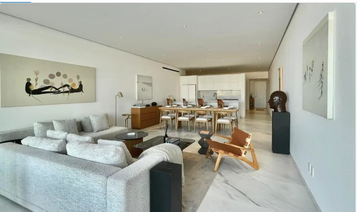 White luxury apartment inside in Los Cabos.