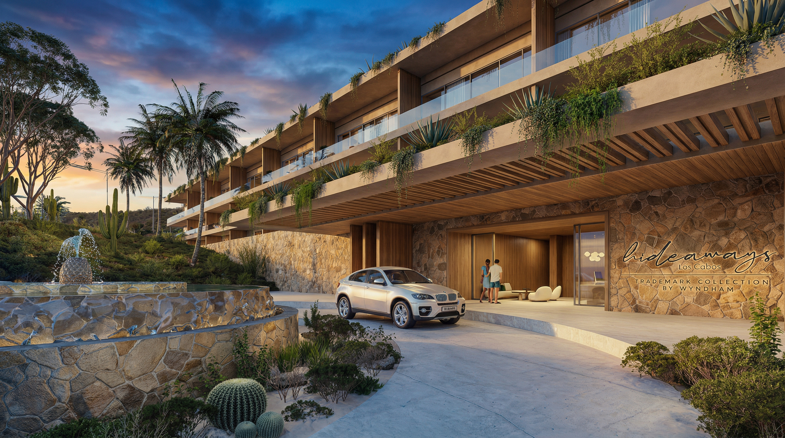Hideaways Los Cabos main entrance porte-coch&egrave;re